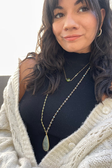 MACARON NECKLACE- PERIDOT